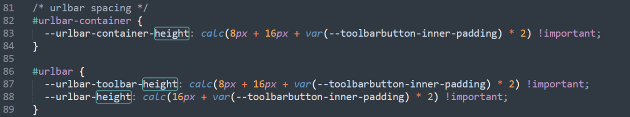 urlbar.css中的代码